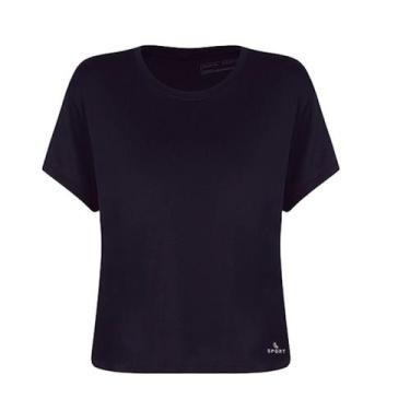 Imagem de Camiseta LSport Basica C/ Recorte - Feminino - Lupo, P, Preto
