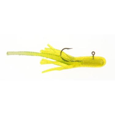 Imagem de Berkley Isca de pesca PowerBait Pré-Rigged Atomic Teasers, mancha prateada verde-limão, aroma e sabor irresistíveis, pronta para pescar, ideal para espécies de truta, robalo, panfish e mais
