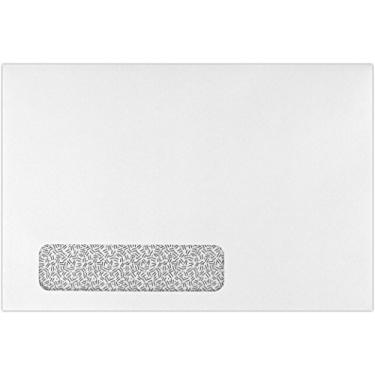 Imagem de Envelopes de janela de 15 x 22 cm em 11 kg. Branco com seg de matiz para correspondência de carta comercial, catálogo, documento financeiro, revista, panfleto, pacote com 50 (Branco)