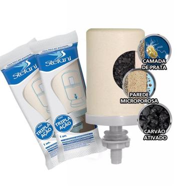 Imagem de Kit 2 Velas Esterilizante Tripla Ação Stefani para Filtros de Barro
