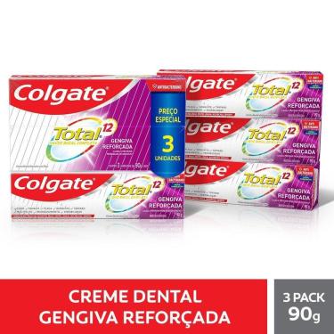 Imagem de Creme Dental Colgate Total 12 Gengiva Reforçada 90g com 3 unidades