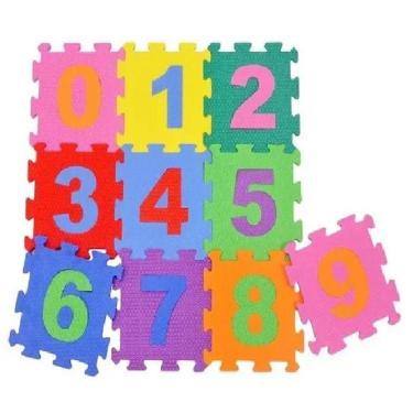 Imagem de Tapete Eva Números 1 A 10 - 10 Peças Antiderrapante Nig