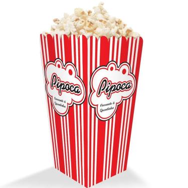 Imagem de Caixa Caixinha para Pipoca Tamanho Pequena 1000un Listrada