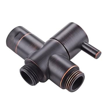 Imagem de Chuveiro de latão moderno para banheiro, braço de desvio, vire um quarto à mão, válvula de controle de fluxo, cabeça de pulverizador portátil, Oil-Rubbed Bronze
