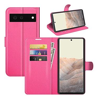 Imagem de YUNCHAO Caixa de telefone Para o Google Pixel 6 Litchi Texture Horizontal Flip Protective Case com titular e slots de cartão e carteira capa para celular