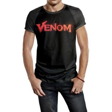 Imagem de Camiseta Raglan Masculina Alienígena Venom Ref:701 - Smoke