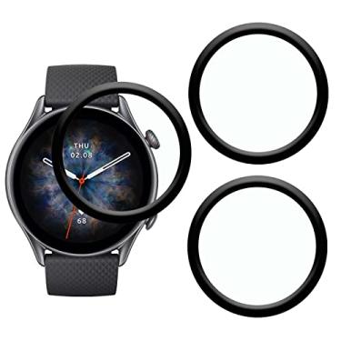 Imagem de KELOLIN Protetor de tela flexível à prova de estilhaçamento de borda curvada 3D antirriscos, anti-impressão digital HD ultra inquebrável (pacote com 3)