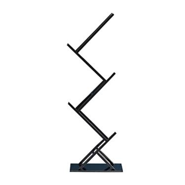 Imagem de KIZQYN Estante de livros aberta, estantes independentes para armazenamento e exibição, prateleiras de livros para sala de estar quarto escritório em casa prateleira (cor: preto)