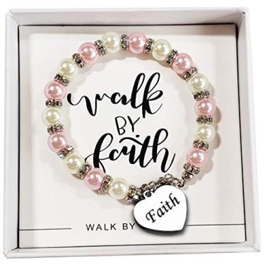 Imagem de Presentes de confirmação, pulseira de pingente, presente de neta, presente de batismo, LDS para meninas, presente para aniversário, ocasiões especiais de batismo, presente para filha, adolescente, joia de fé,