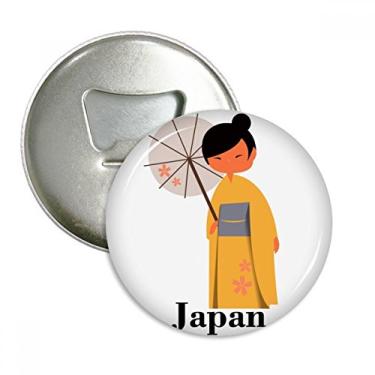 Imagem de Tradicional Japonês Vestido Feminino Código Abridor de Garrafas Imã Emblema Multifuncional