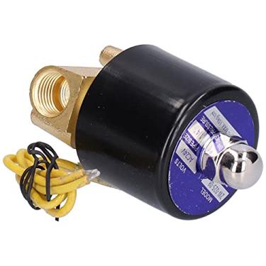 Imagem de Válvulas eletromagnéticas, válvula solenoide elétrica de latão 1/4" 2W-025-08 ação direta pequena para ar para para água (AC24V)