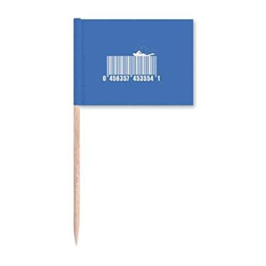 Imagem de Marcadores de palito de dente com código de barras para decoração de festa
