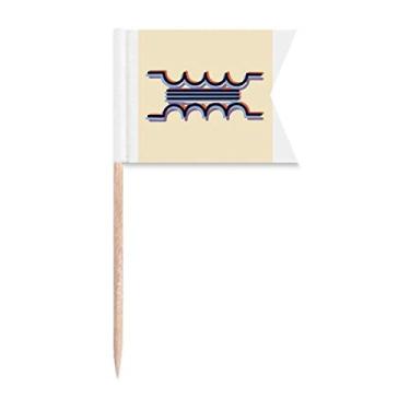 Imagem de Bandeiras de palito de dente de animação de resistência elétrica, marcação de rotulagem para bolo de festa, prato de queijo