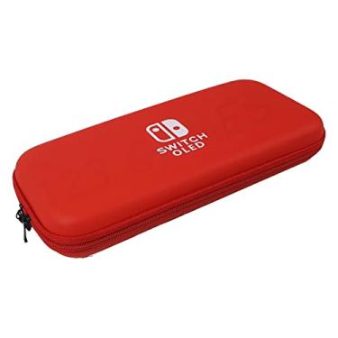 Imagem de Case Compativel Com Nintendo Switch Oled, V1 e V2, Bolsa Estojo Proteção Viagem Vermelho