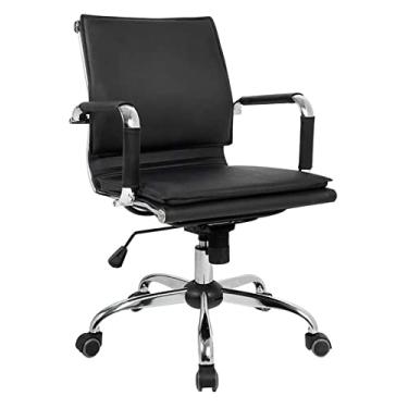 Imagem de cadeira de escritório cadeira de computador cadeira giratória cadeira executiva ergonômica cadeira de escritório de couro PU reclinável função cadeira de jogos (cor: preto) needed