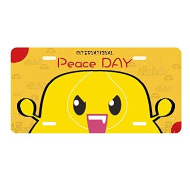 Imagem de DIYthinker Placa de carro Dinosaur Kingdom Love You Decoração de carro Dia da Paz