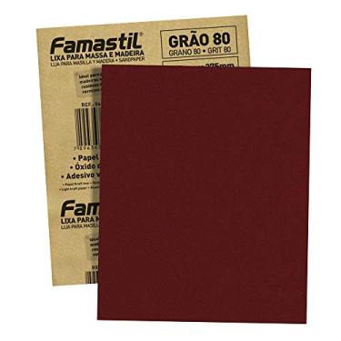 Imagem de Famastil Lixa P Massa 225X275Mm Grao 80 C/50Un