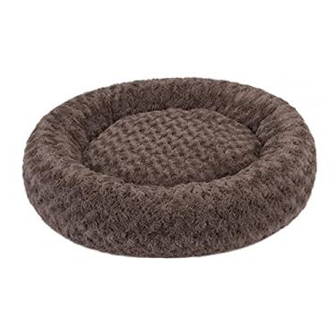 Imagem de jia cool Cama de cachorro, espuma de memória para donuts, cama para cães e gatos, descanso ortopédico calmante para alívio das articulações para animais de estimação, lavável na máquina, forro à prova d'água, inclui brinquedo, mocha