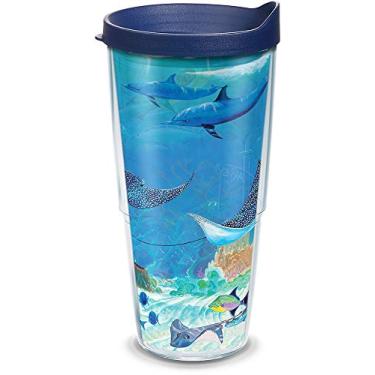 Imagem de Tervis Guy Harvey - Copo de viagem com isolamento térmico de parede dupla feito nos EUA mantém as bebidas frias e quentes, 680 g, clássico
