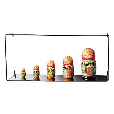 Imagem de Prateleira Industrial Retangular em Aço Preta Brilhante PR586 Utimil, Prateleira Preta Brilhante