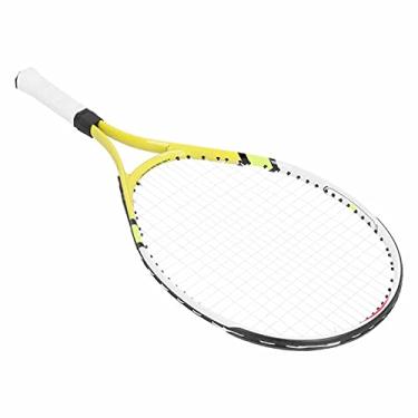 Imagem de Raquete de tênis, equipamento de tênis Raquete de tênis para crianças Raquete de tênis para crianças Treinamento de tênis para crianças Raquetes de tênis para crianças em casa(Amarelo)