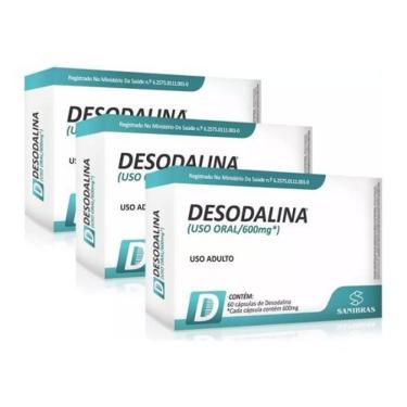 Imagem de KIT 3X EMAGRECEDOR DESODALINA 600MG - 60 CáPSULAS - SANIBRAS SANIBRÁS 