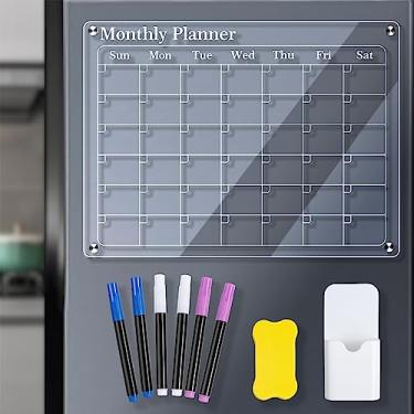 Imagem de CIADAZ Quadro de planejamento magnético mensal/semanal/em branco para geladeira, calendário 40 * 30 cm