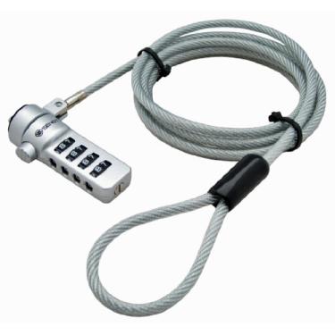Imagem de Sendt Cabo de segurança de cadeado com combinação de notebook/laptop prata