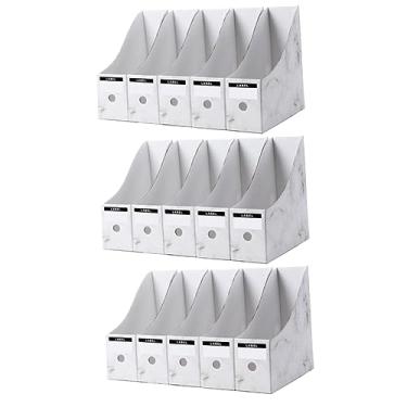 Imagem de PRETYZOOM 15 Peças Como Estante De Bancada De Documentos Estante De Livros Estante De Escritório Suporte De Rack De Escritório Pasta De Papelão Pastas De Armazenamento Suporte De