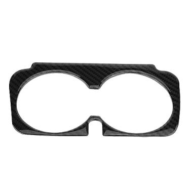 Imagem de Quadro de suporte de copo do console central do carro, quadro de suporte de copo de fibra de carbono para classe C W205 C180 C300 GLC (fibra de carbono)