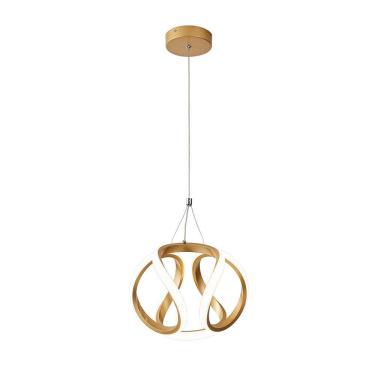 Imagem de Pendente Moderno Dourado 25cm Led 35W Bivolt