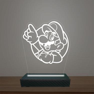 Imagem de Luminária Led 3d Mario Abajur Luxo
