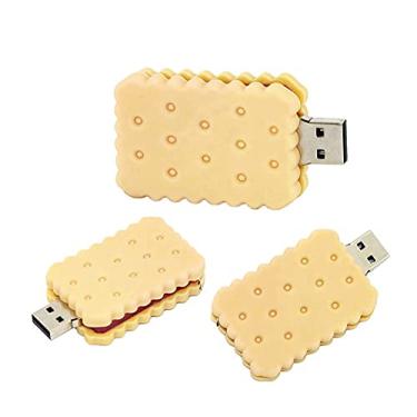 Imagem de 4GB Biscuits Shape USB Flash Drives Pen Drive Memoria Flash Stick PenDrives USB Flash Disk Pen Drive U Disk USB Drive USB 2.0 Pen Drive PenDrive (Amarelo)