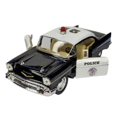Imagem de Miniatura Carrinho de Ferro 1957 Chevrolet Bel Air (Policia preto)