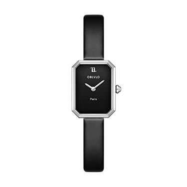 Imagem de OBLVLO Relógio feminino de marca de luxo relógio de quartzo ouro rosa para mulheres design moderno presente couro relógios femininos LW, LW-YBBL, Tendência