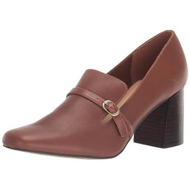 Imagem de Bella Vita Ashton Scarpin feminino, Couro polido camelo, 8.5 X-Wide