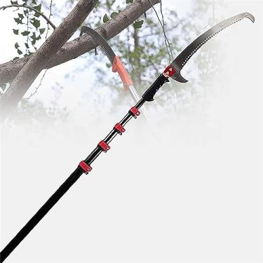 Imagem de Serra manual telescópica, podador de árvores extensível, serra de poda para paisagismo, aparador para árvores frutíferas, galhos, folhas, 12 pés