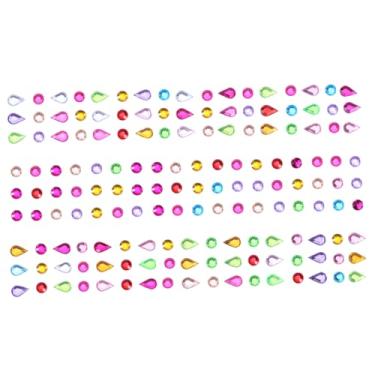 Imagem de ERINGOGO etiqueta de gemas 3d adesivos de desenhos animados para crianças adesivo de strass multicolorido adesivo de strass gota d'água diamante fivela de celular filho