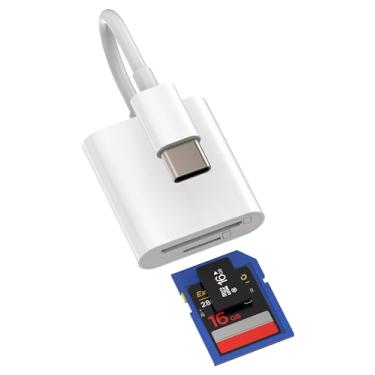 Imagem de Adaptador de leitor de cartão SD USB C para iPhone 15 Pro Max Plus (2 em 1) para câmera Micro TF Dongle compatível com Samsung Apple Ipad 10、Air4/5、Mini6 12,9 Macbook tipo C Thunderbolt 4 3 Dock