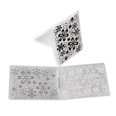 Imagem de Mimo Molde para Embossing Floral Médio - 10,6 X 15 cm - Perfeito Para Usar na Máquina de Relevo Mimo Embossing - Use em Papéis, Cartões, Folhas Metálicas, Papel Vegetal - Fácil de Usar
