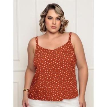 Imagem de Blusa Feminina De Alça Plus Size Estampada Modelo Casual Verão-Feminino