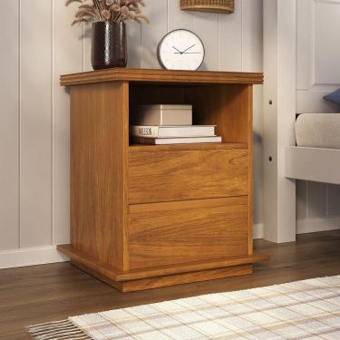 Imagem de Mesa de Cabeceira Arthur 40x60x46 Mogno Mel