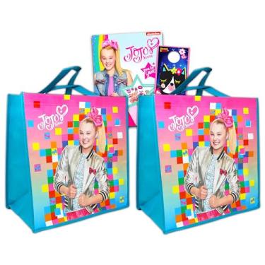 Imagem de Conjunto de sacolas Jojo Siwa da Nickelodeon Jojo Siwa para festas – 2 pacotes de lembrancinhas de festa Jojo Siwa para crianças decorações de festa de Nick Jr Jojo Siwa (conjunto de bolsas Jojo Siwa)
