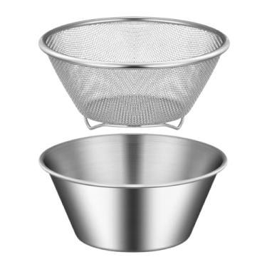 Imagem de Generic Coador com tigela de mistura conjunto cesta de lavagem de frutas filtro de lavagem ferramenta cozinha escorredor tigela para macarrão cozido macarrão
