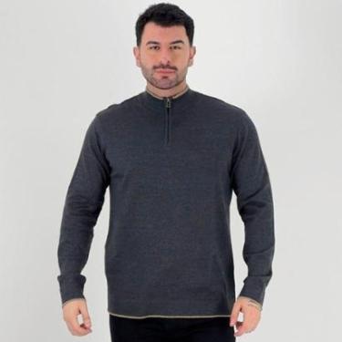 Imagem de Blusa de Lã Minimum Gola Alta com Zíper Masculina-Masculino