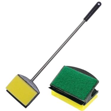 Imagem de Kopida Raspador de algas de aquário de 45,7 cm, escova de esponja dupla face e limpador, pacote com 2 limpadores de alta densidade com cabo longo para aquários de vidro e cozinha doméstica