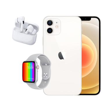 Imagem de Apple Iphone 11 White Edition 4G 128Gb Chip A13 Bionic Tela 6.1 Camera 12Mp Vitrine  Com Fone I13 E Relogio W46