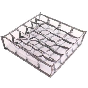 Imagem de Organizador de Gavetas Guarda-Roupa TNT Colmeia Suspenso (Cinza Claro, Meias/Cueca/Calcinha)