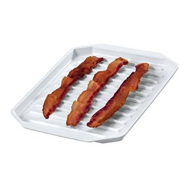 Imagem de Fox Run Rack de bacon para micro-ondas, 20,32 x 24,78 x 1,27 cm, branco, 6574