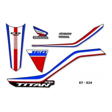 Imagem de Kit Adesivo Faixa Personalizado Cg Titan 160 2018/2019 - 24 - Geral